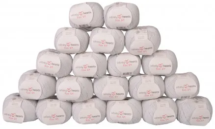 Infinity Hearts Rose 8/4 Garnpakke Unicolor 232 Lysegrå - 20 stk - Infinity Hearts Rose 8/4 Garnpakke Unicolor 232 Lysegrå - 20 stk